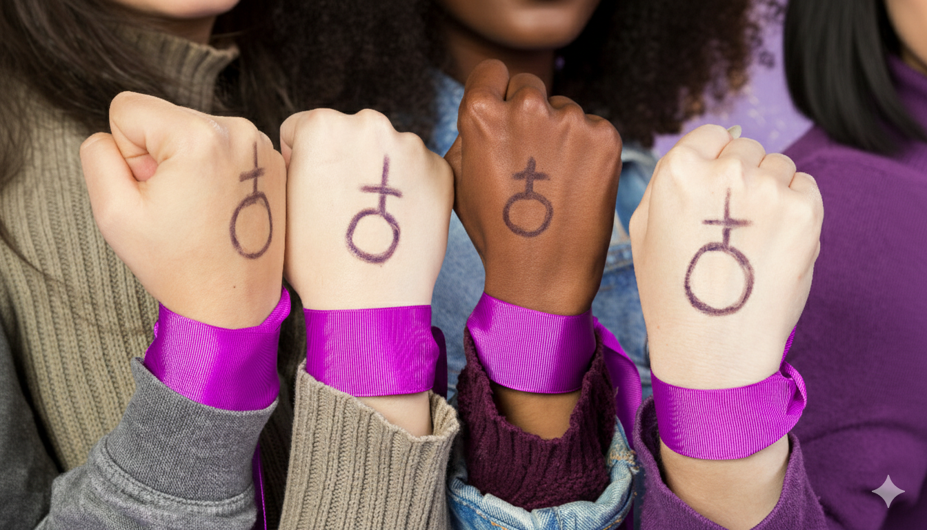 Grupo de mulheres unidas